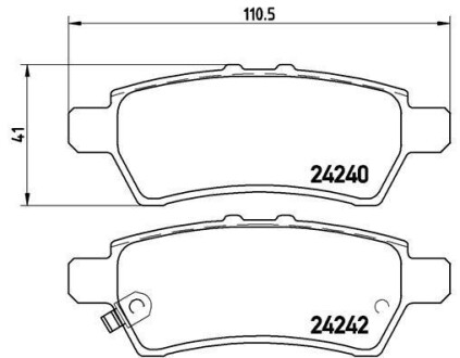 Комплект тормозных колодок из 4 шт. BREMBO P56060