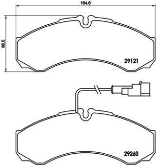 Гальмівні колодки, дискове гальмо (набір) BREMBO P56069