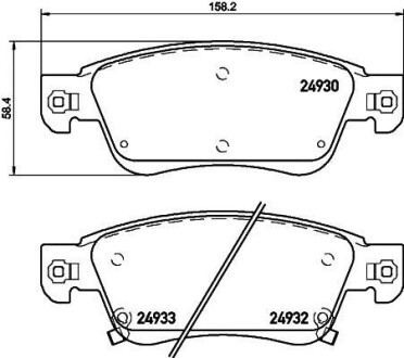 Комплект тормозных колодок, дисковый механизм BREMBO P 56 080