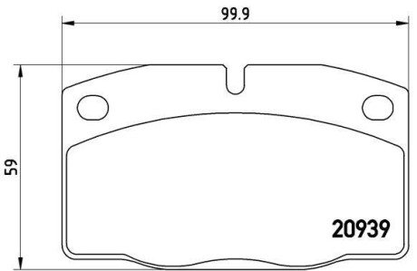 Комплект тормозных колодок, дисковый механизм BREMBO P59005