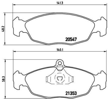 Комплект тормозных колодок, дисковый механизм BREMBO P59011