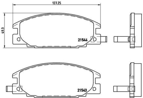 Гальмівні колодки, дискове гальмо (набір) BREMBO P59015