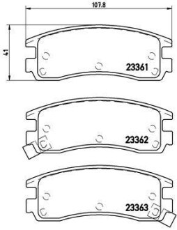 Гальмівні колодки, дискове гальмо (набір) BREMBO P59027