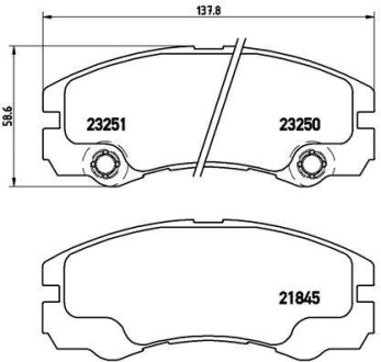 Комплект тормозных колодок, дисковый механизм BREMBO P59033