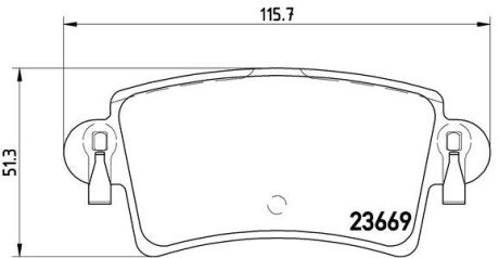 Колодки гальмівні дискові задні, комплект BREMBO P59040