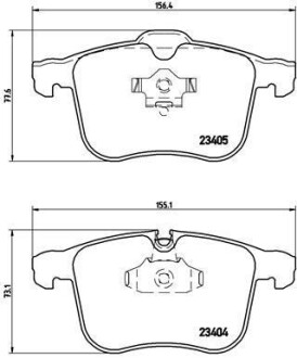 Колодки тормозные передние дисковые BREMBO P59046