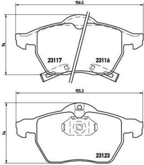 Колодки тормозные передние дисковые BREMBO P59048