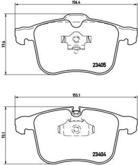 Колодки тормозные передние дисковые BREMBO P59049