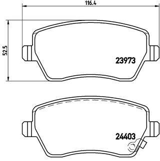 Комплект гальмівних колодок з 4 шт. дисків BREMBO P59050 (фото 1)