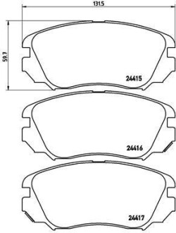 Гальмівні колодки дискові BREMBO P59054