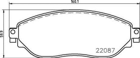 Гальмівні колодки (набір) BREMBO P59082 (фото 1)