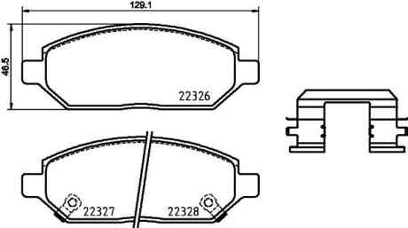 Гальмівні колодки (набір) BREMBO P59088