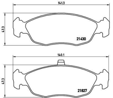 Комплект тормозных колодок, дисковый механизм BREMBO P61051