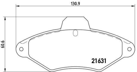 Гальмівні колодки, дискове гальмо (набір) BREMBO P61052