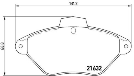 Гальмівні колодки, дискове гальмо (набір) BREMBO P61053