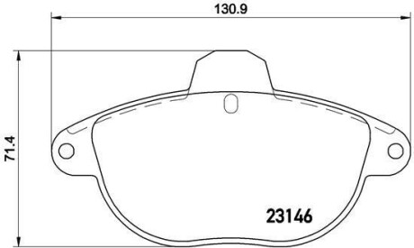 Гальмівні колодки, дискове гальмо (набір) BREMBO P61055