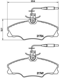 Колодки тормозные передние дисковые BREMBO P61056