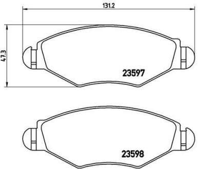 Колодки тормозные передние дисковые BREMBO P61063