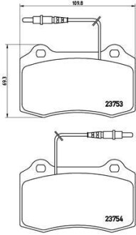 Комплект тормозных колодок, дисковый механизм BREMBO P61064