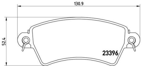 Комплект тормозных колодок, дисковый механизм BREMBO P61065