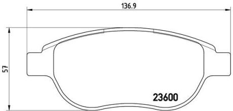 Гальмівні колодки BREMBO P61068