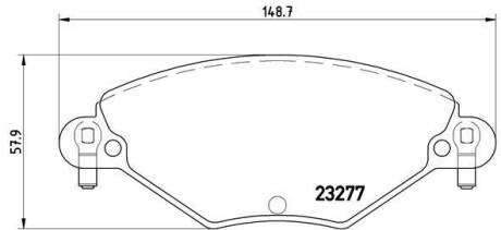 Колодки тормозные передние дисковые BREMBO P61071