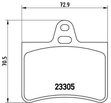 Комплект тормозных колодок, дисковый механизм BREMBO P61073