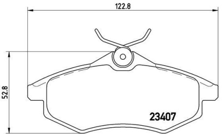 Комплект тормозных колодок, дисковый механизм BREMBO P61074