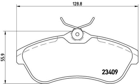 Комплект тормозных колодок, дисковый механизм BREMBO P61075 (фото 1)