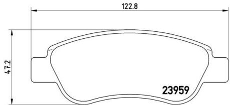 Комплект тормозных колодок из 4 шт. дисков BREMBO P61081