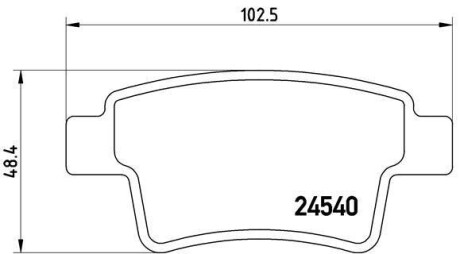 Гальмівні колодки, дискове гальмо (набір) BREMBO P61085 (фото 1)