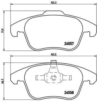 Гальмівні колодки дискові BREMBO P61086