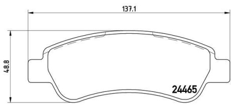 Колодки гальмівні дискові задні, комплект BREMBO P61091 (фото 1)