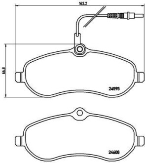 Гальмівні колодки дискові BREMBO P61096