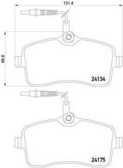 Комплект тормозных колодок, дисковый механизм BREMBO P 61 109