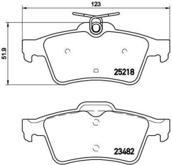 Комплект тормозных колодок из 4 шт. дисков BREMBO P61110