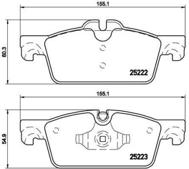 Гальмівні колодки дискові BREMBO P61112