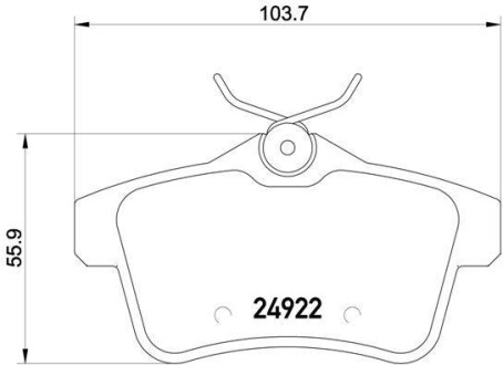 Комплект тормозных колодок, дисковый механизм BREMBO P61114