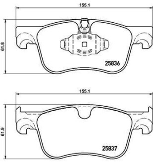 Колодки гальмівні C4 PICASSO II.. BREMBO P61116