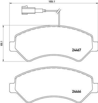 Колодки гальмівні JUMPER 06- DUCATO BOXER BREMBO P61118