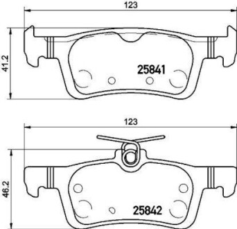 Комплект тормозных колодок, дисковый механизм BREMBO P 61 121