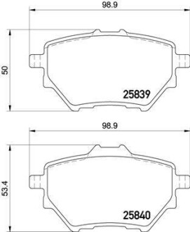 Комплект тормозных колодок из 4 шт. дисков BREMBO P61122