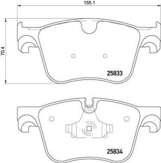 Комплект тормозных колодок, дисковый механизм BREMBO P 61 123