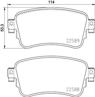 Гальмівні колодки дискові BREMBO P 61 133