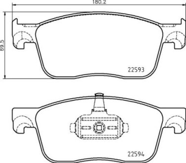 Колодки гальмівні.. BREMBO P61134