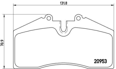 Гальмівні колодки, дискове гальмо (набір) BREMBO P65005