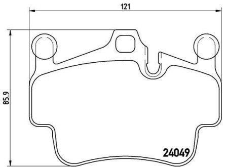 Гальмівні колодки, дискове гальмо (набір) BREMBO P65014