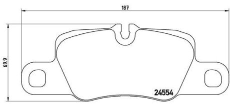 Комплект тормозных колодок из 4 шт. дисков BREMBO P65020 (фото 1)