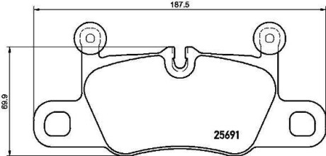 Комплект тормозных колодок, дисковый механизм BREMBO P65031