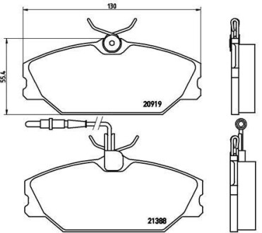 Комплект тормозных колодок, дисковый механизм BREMBO P68014